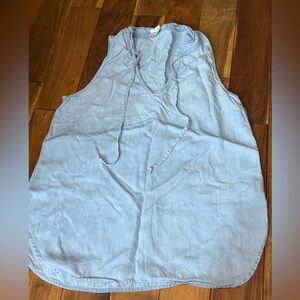 CLOTH + STONE SMALL ✨ adult Light Blue Sleeveless Top with ties great condition